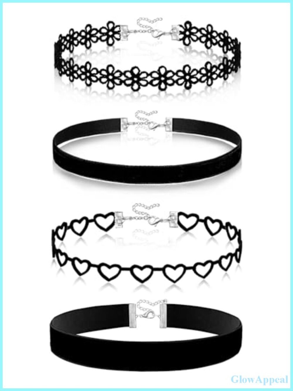 Velvet Lace Choker Necklace Set Adjustable Gothic Jewelry